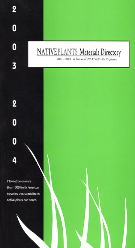 Native Plants Materials Directory 2003-2004